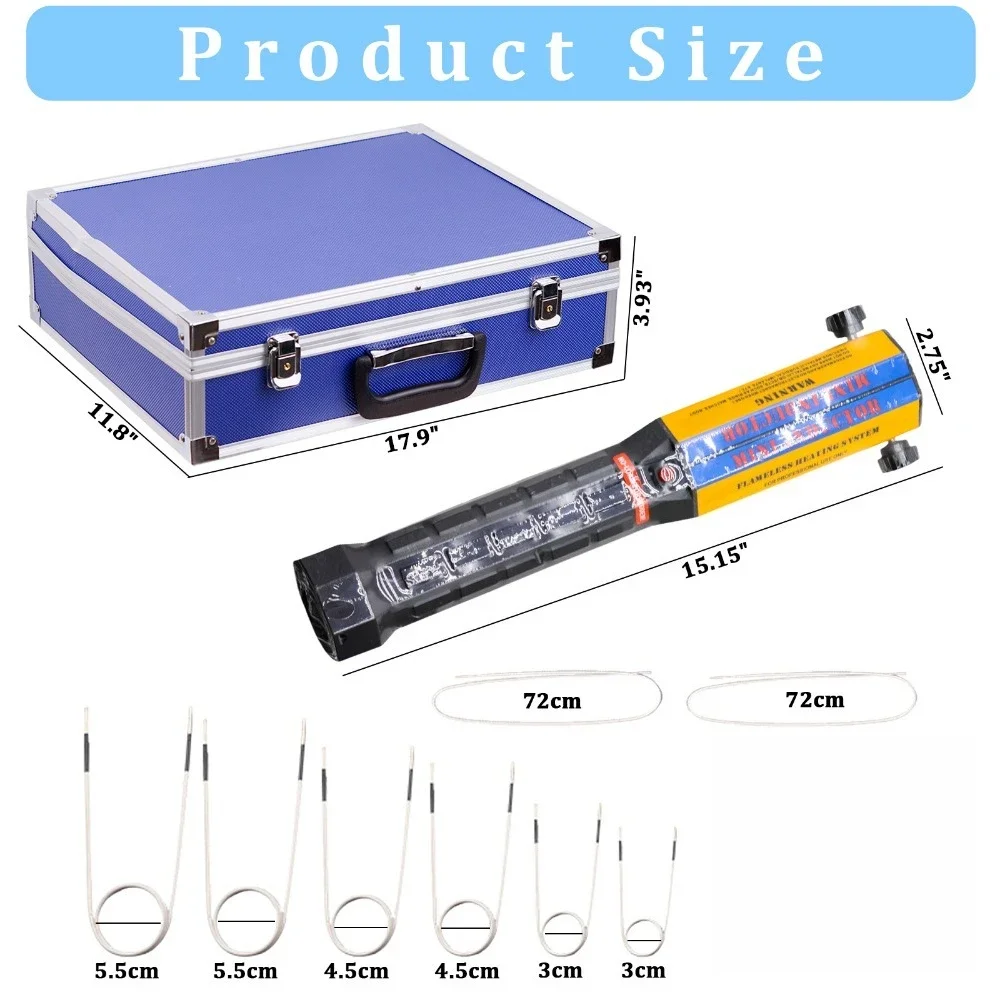 1000W Magnetic Induction Heater Portable Flameless Induction Heater Machine 8 Coils Car Repair Tool Heater Kit Machine110v 220v