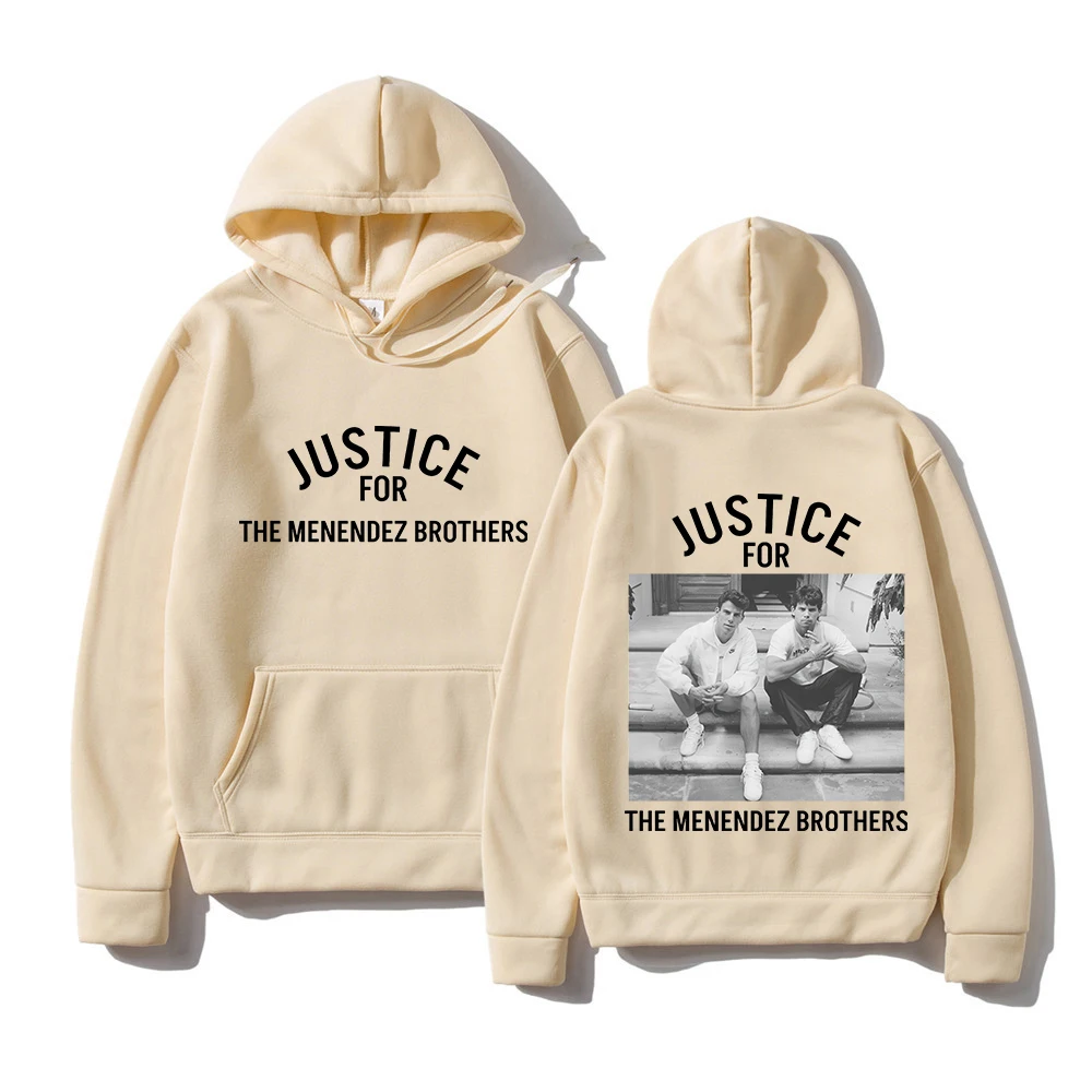 Justice for The Menendez Brothers Hoodies Nicholas Chavez Graphic Sweatshirts Streetwear Long Sleeve Hooded Pullovers Men Hoodie