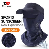 WEST BIKING Summer Cool Men Women Balaclava Exposed Hair Sun Protection Hat Bicycle Cycling Travel Cap Anti-UV Full Face Cover