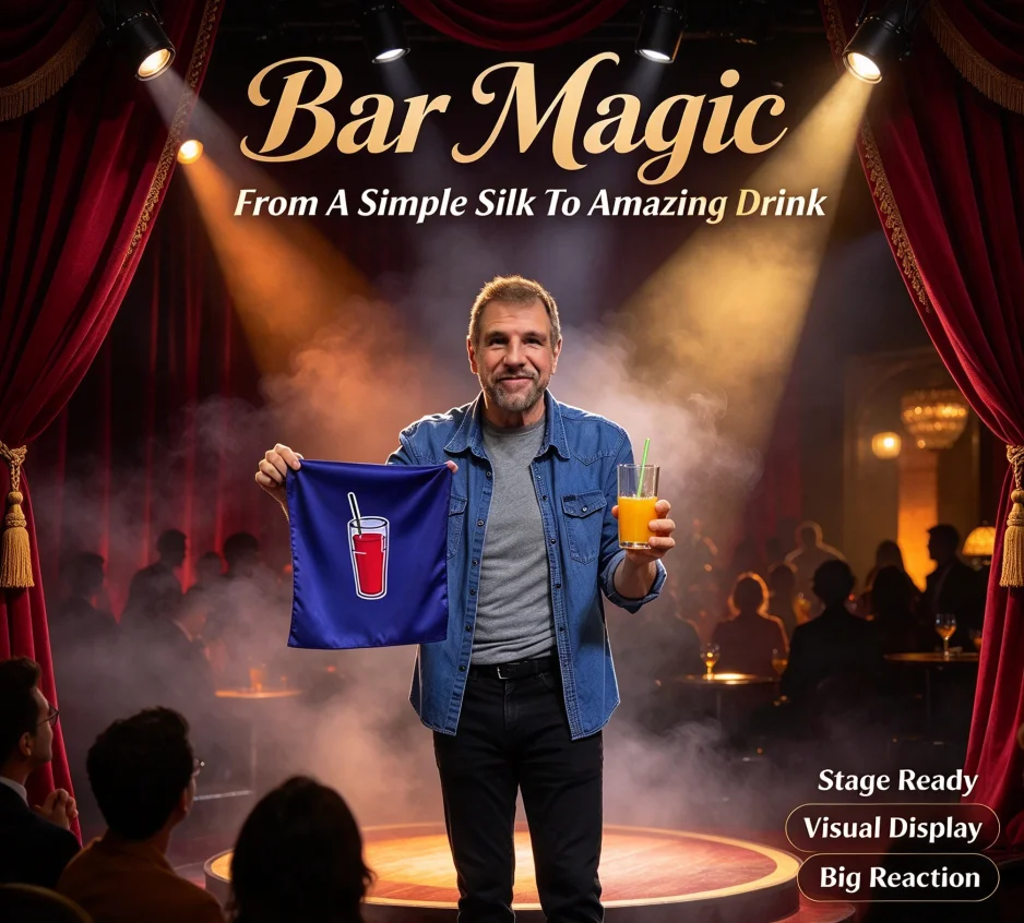 ‌Super Drink by Juan Pablo Magic Trick Visual Drink Transformation Production Gimmick Close Up Street Magician Illusion Props