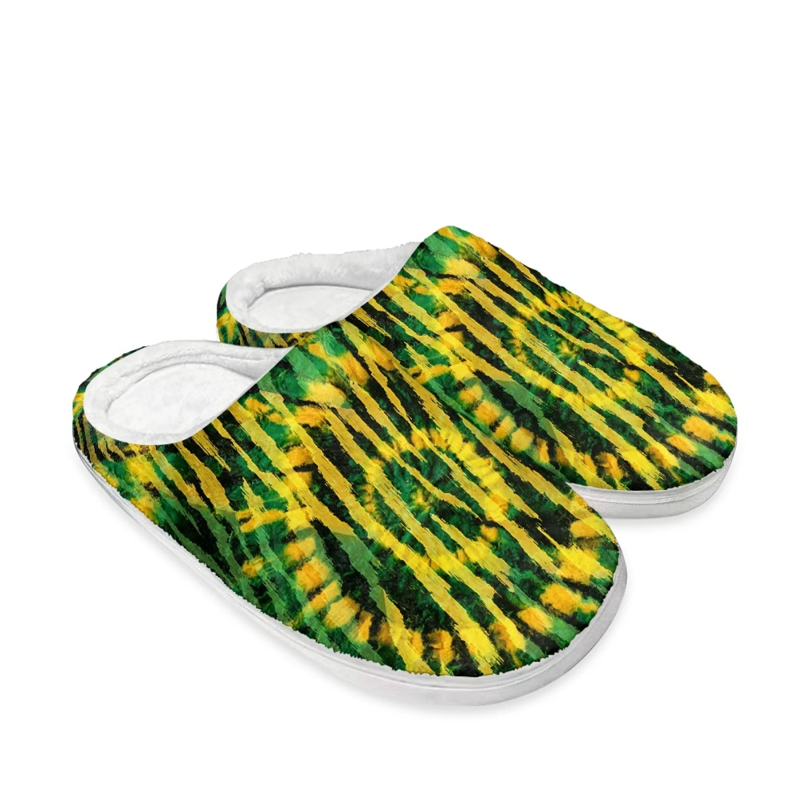 PENSTROLL Brush Strokes Lightweight Large Size Fuzzy House Shoes Women That Don't Rub Top Of Foot Cotton Slippers Size 35-47