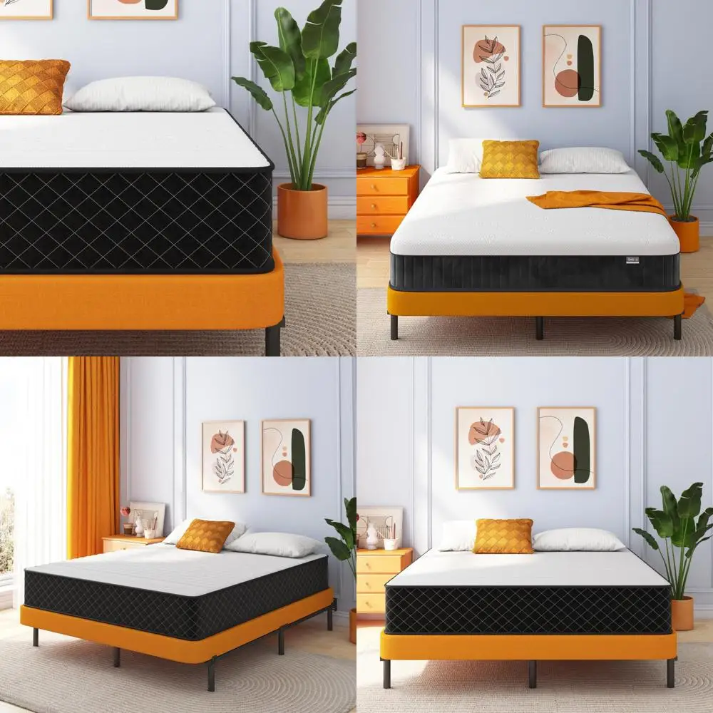 10 Inch Memory Foam Hybrid Queen Mattress - Pressure Relief and Supportive Sleep Solution