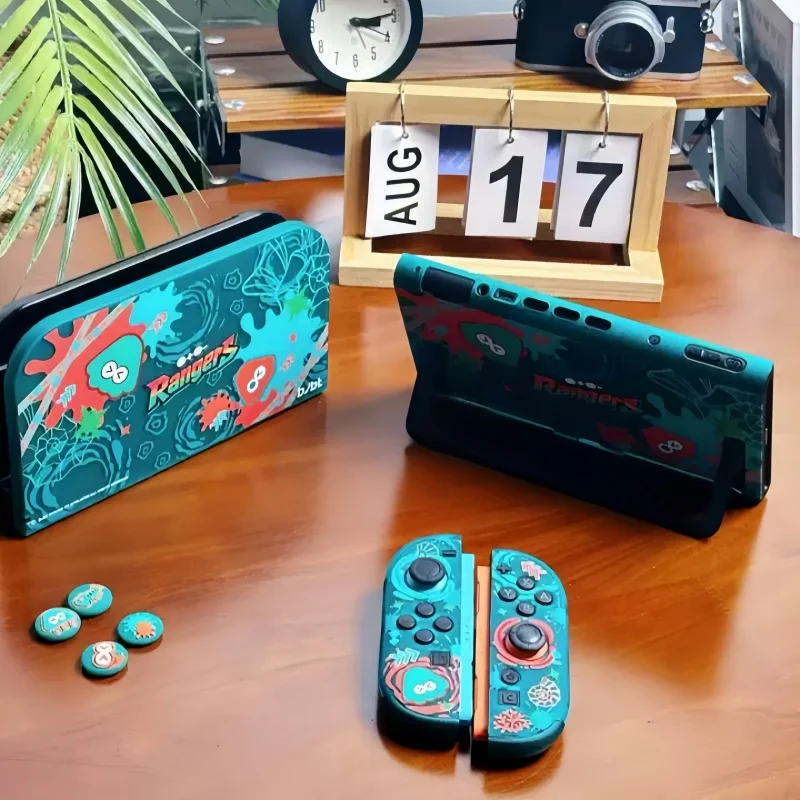 Protective Case BETOP Switch 2 Splatoon Transparent Hard Shell Dockable Handle Cover For Switch Oled Game Accessories