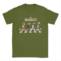 The Beagles T Shirt for Men Pure Cotton Casual T-Shirt O Neck Tee Shirt Short Sleeve Tops Plus Size