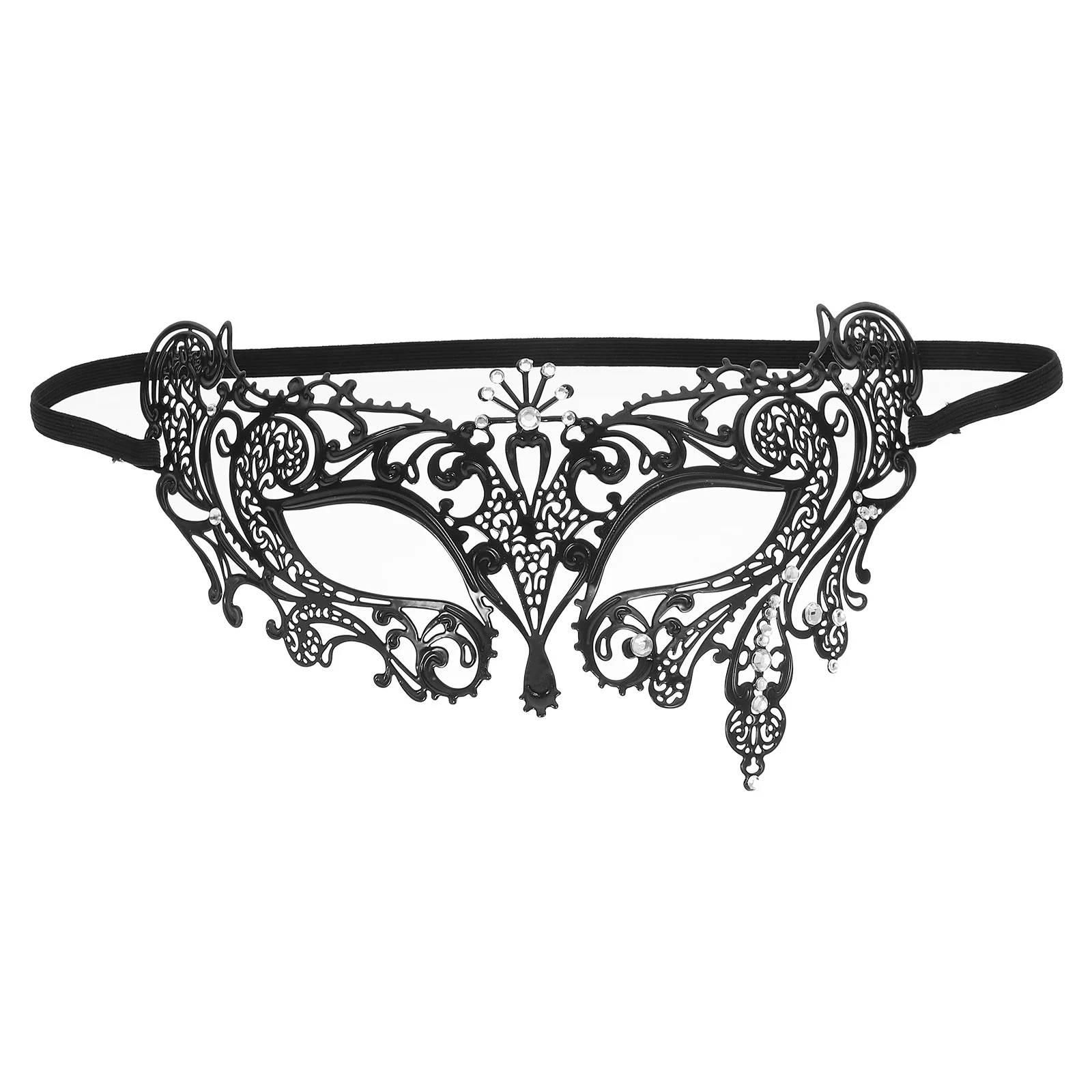 Black Metal Maskerade Masker Luxe Filigraan voor Mannen Vrouwen Maskerade Ballen Bruiloften Mardis Gras