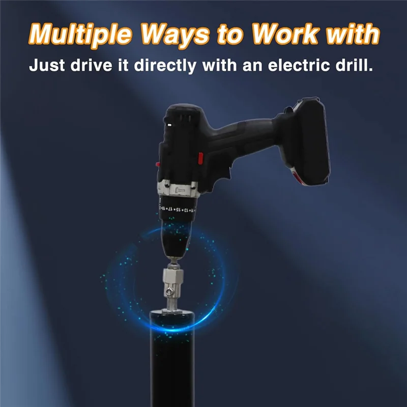 

AC88-Stainless Steel Top Wind Trailer Jack Crank Handle Cordless Drill Adapter With A 1/2 Inch Socket Adapter Bit