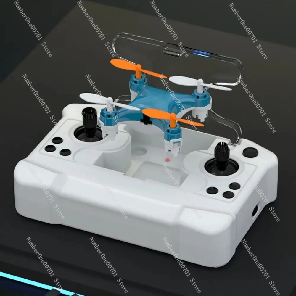 ABS Mini Remote Control Aircraft Flying with Light Rotation Remote Control Drone Rechargeable Durable
