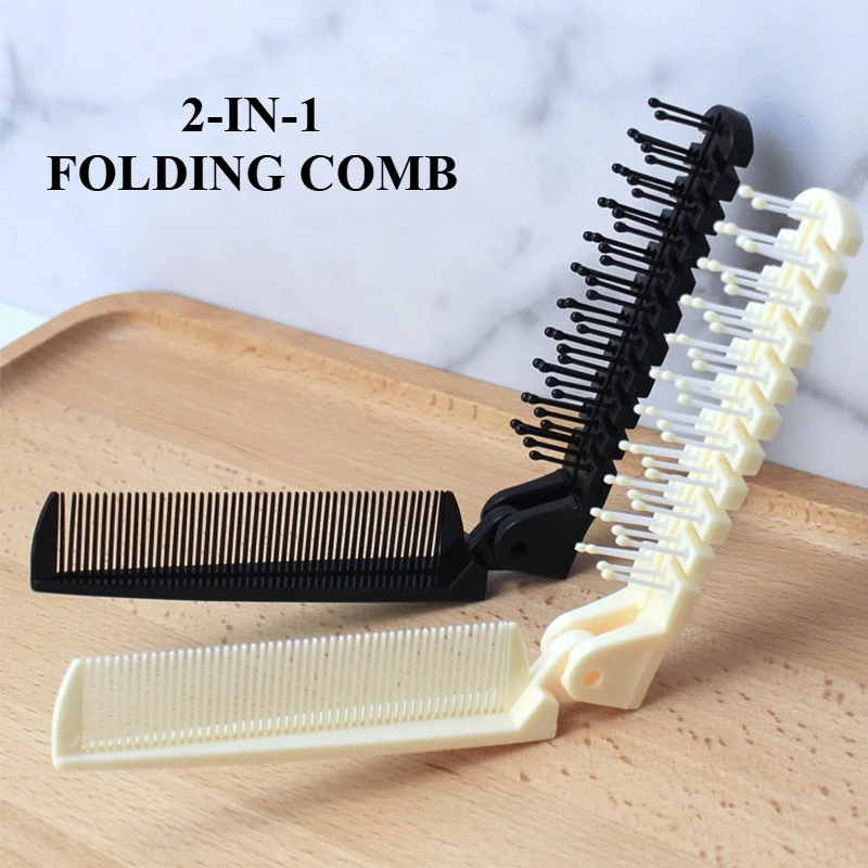Barber Hair Portable Mini Folding Combs Foldable Pocket Combs Oil Head Plastic Beard Combs Hair Brush Styling Tool For Travel