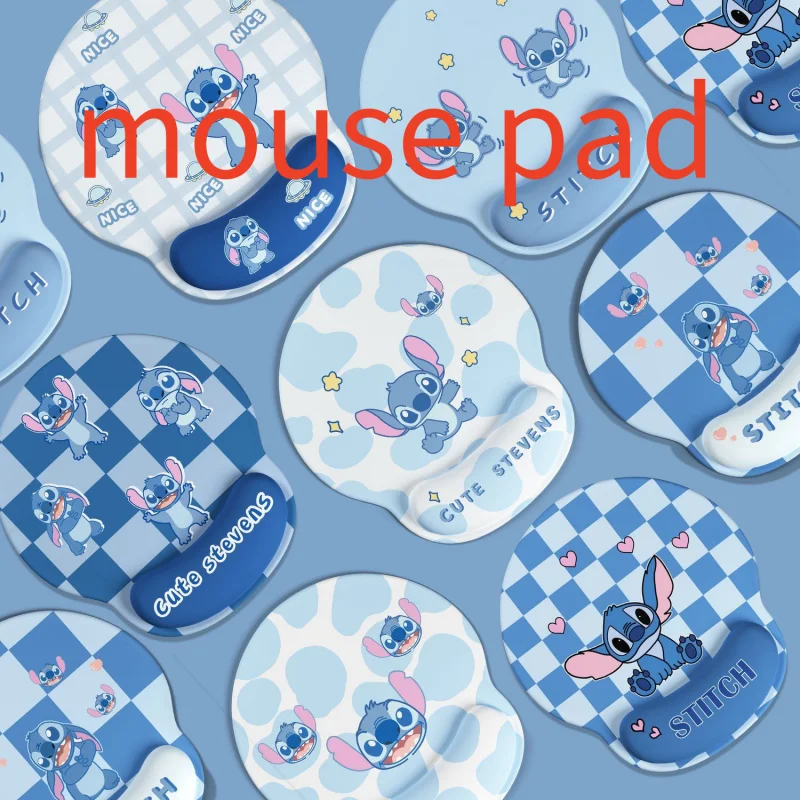 

Anime Disney Stitch Rubber Wrist Guard Mouse Pad Computer Cartoon and Anime Periphery Desktop Decoration student Birthday Gifts