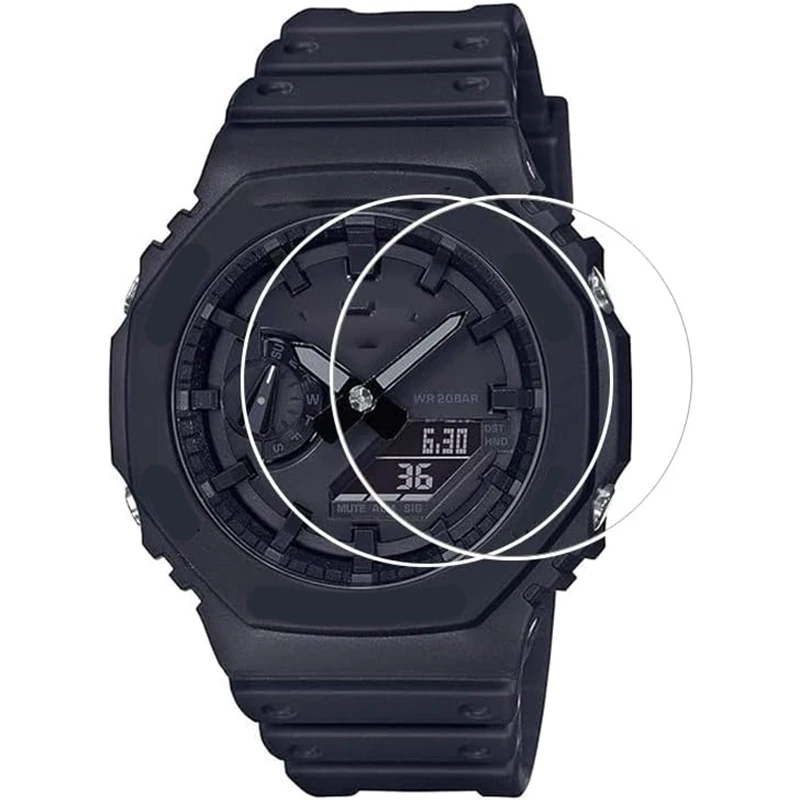1–6 Stück 9H gehärtetes Glas Displayschutzfolie für Casio GA2100 GM2100 GM-B2100 Zubehör, kratzfeste Uhrenfolie, Schutzabdeckung – Detail 1