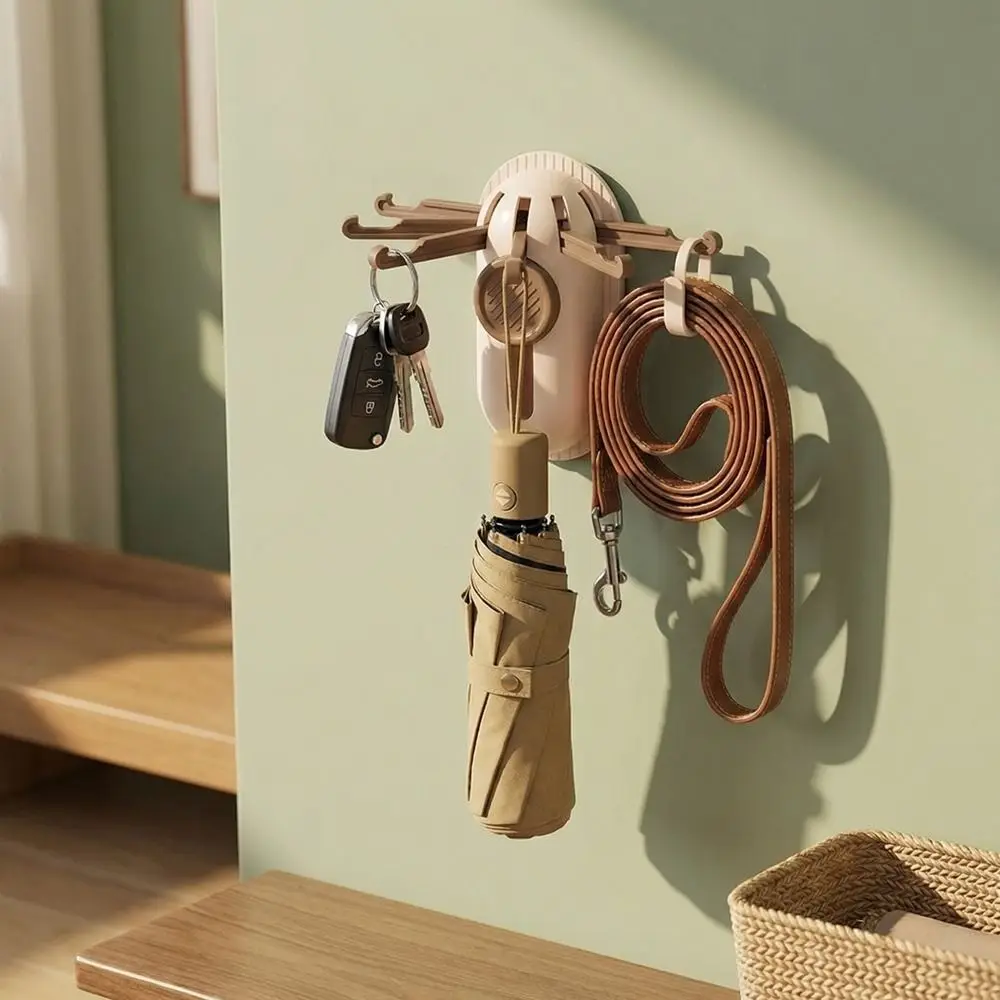 

Practical Plastic 5 Claws Telescopic Hook Strong Adhesive Space Saving Kitchen Utensil Hook Wall Mounted Wall Hooks Bedroom