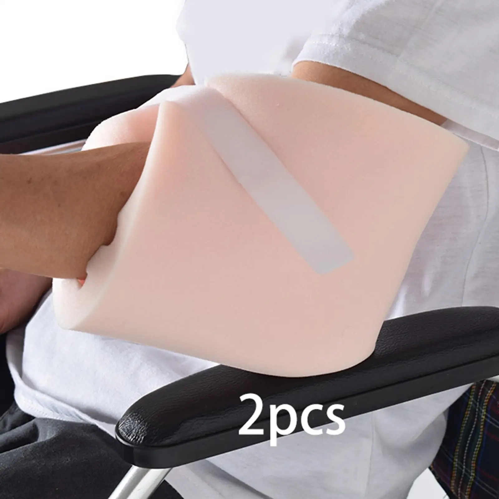 2x Heel Protector Cushion Sponge Filled Adjustable Washable Thick Pink Anti Heel Pad for Foot Ulcers Bed Sores Patients