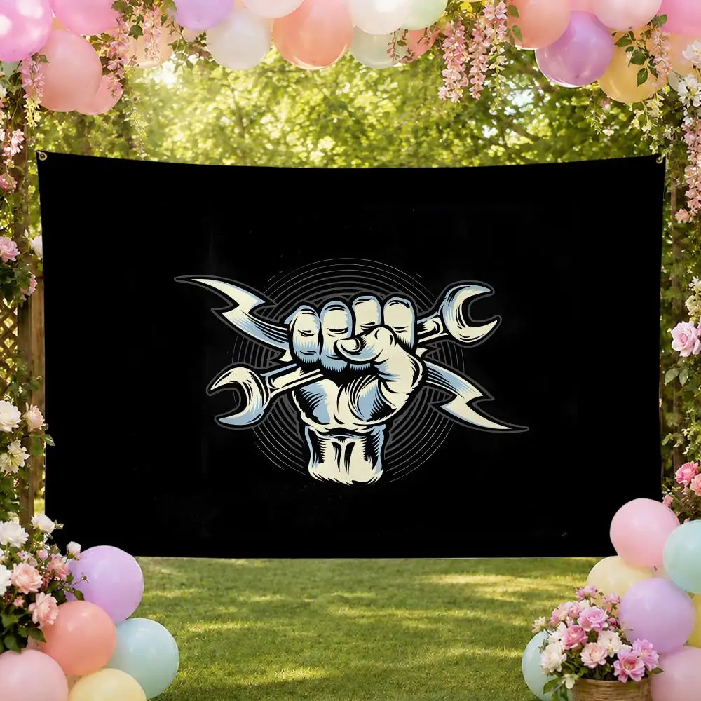 Tools Electrician Klein Tools Flags Fan Banner Tapestry Wall Hanging Garage BarDorm Camp Party Outdoor Home Decor Gift