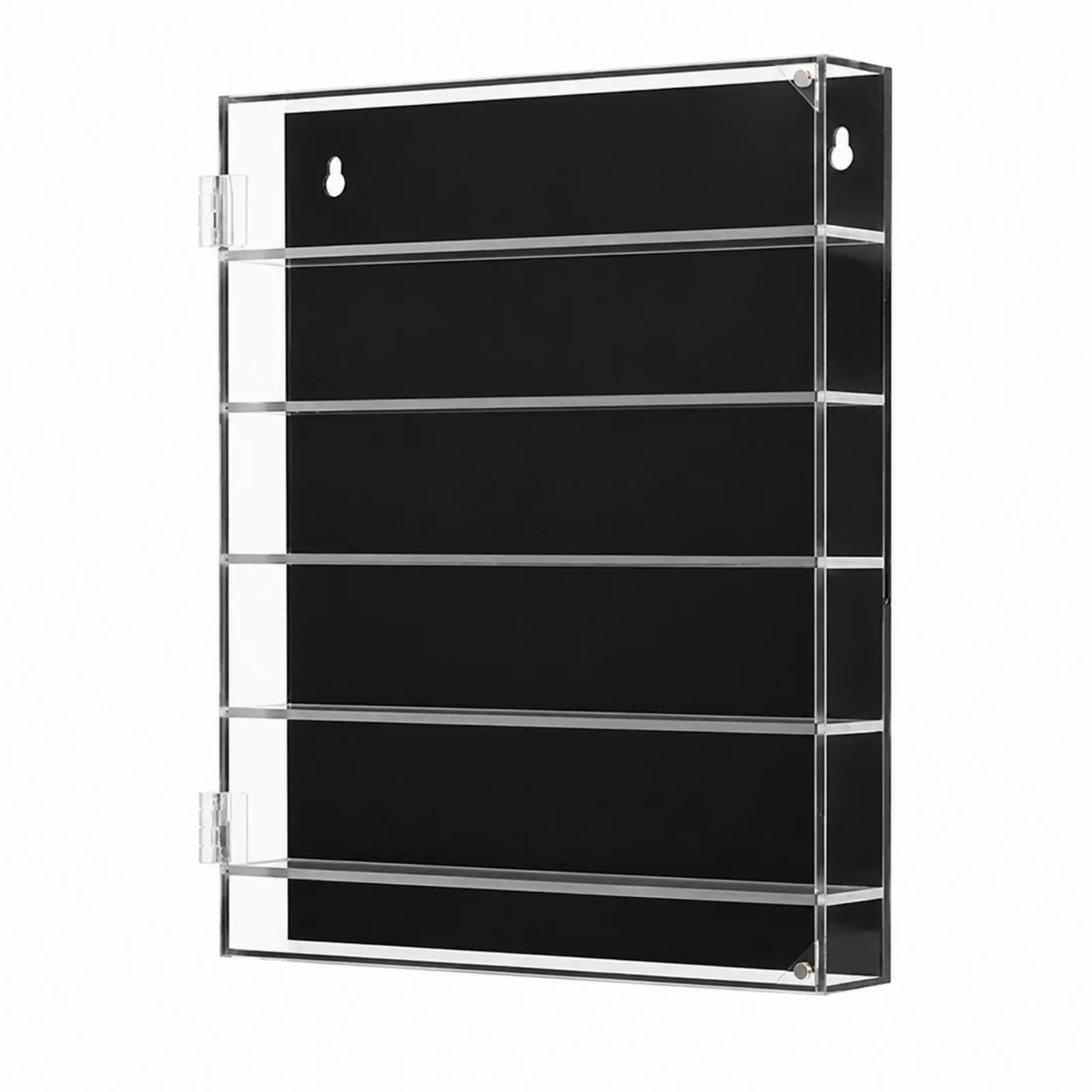 Acrylic Display Cabinet with Shelves for Model Car Collection Dust Free Showcase for Hobby Room Wall Mount