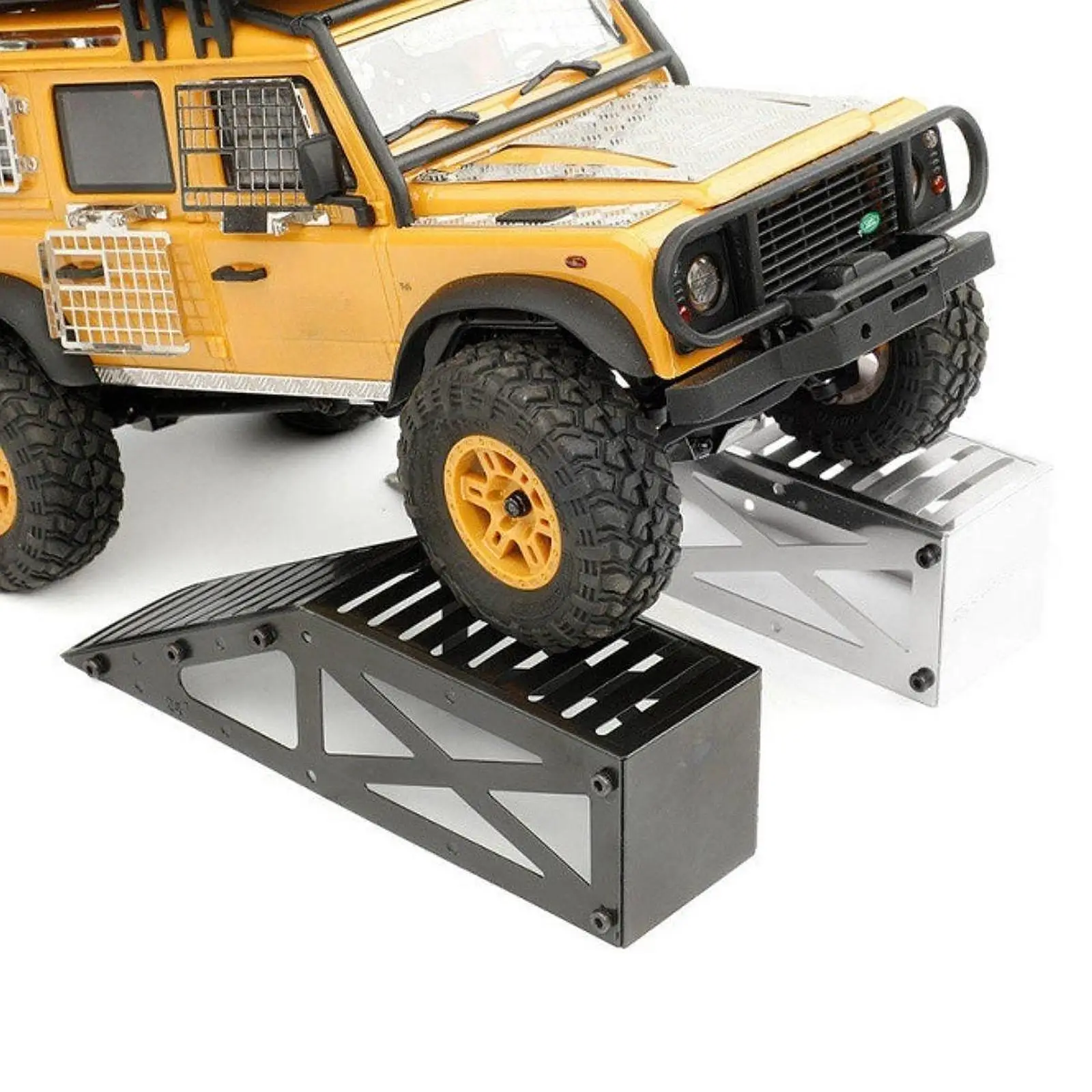 

RC Car Obstacle Ramp Bridge Premium Professional,Spare Parts Stainless Steel Accessories Single Side Bridge,for 1/18 1/30 1/12