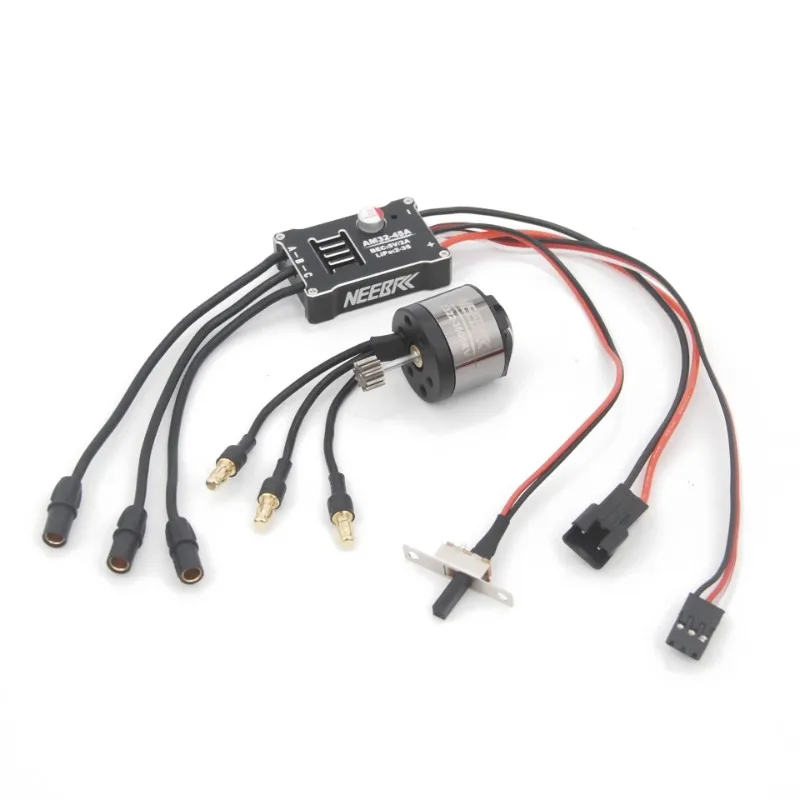 【NEW USER EXCLUSIVE】NEEBRC 1/12 RC Crawler Car 2322 3500KV Brushless Motor + NEW AM32 45A ESC SM3.0 Plug For MN99 MN168 MN78 MN8