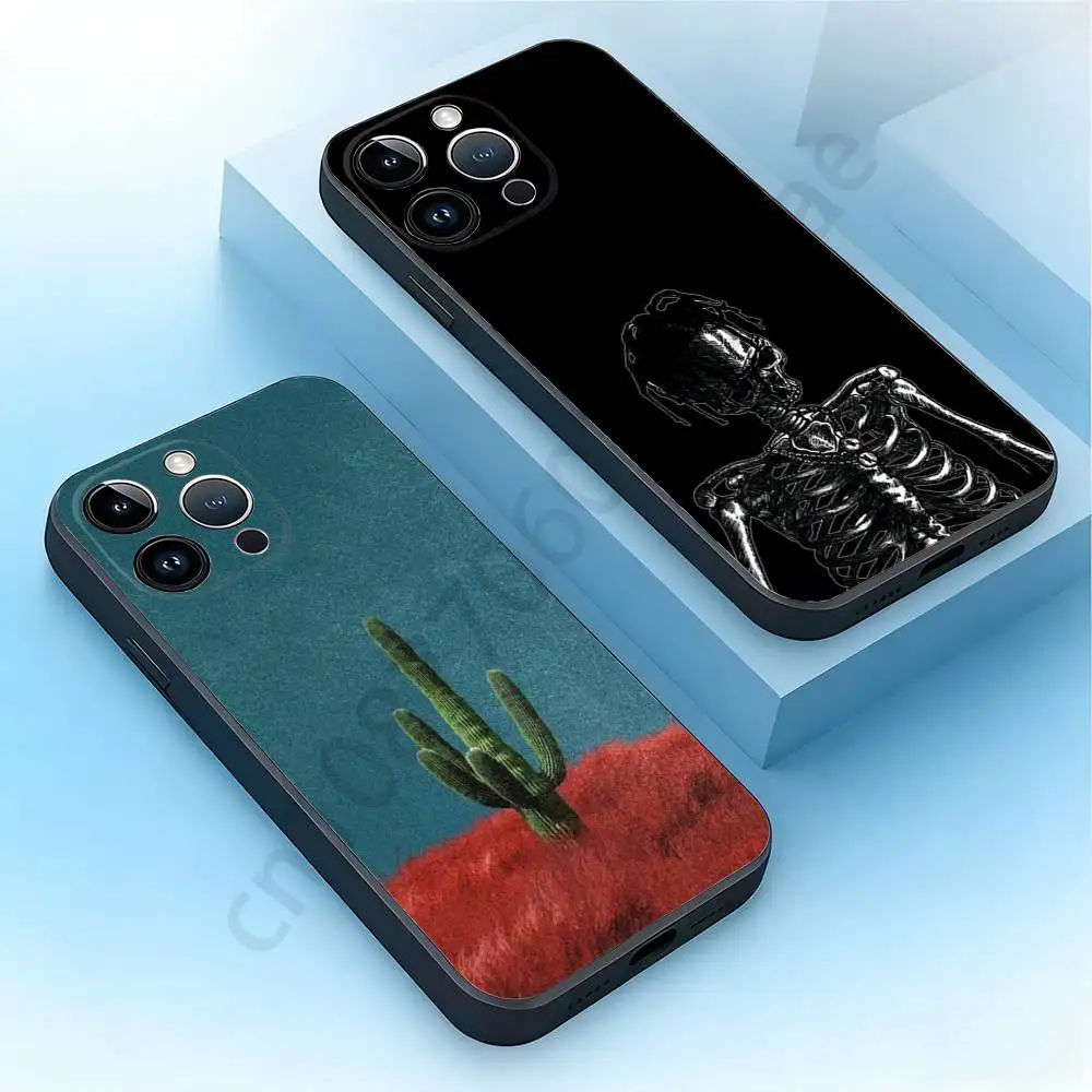 

T-Travis C-Cactus J-Jack Phone Case For iPhone 17,16,15,14,13,12,11,Plus,Pro Max,Mini,Soft Silicone Black Cover