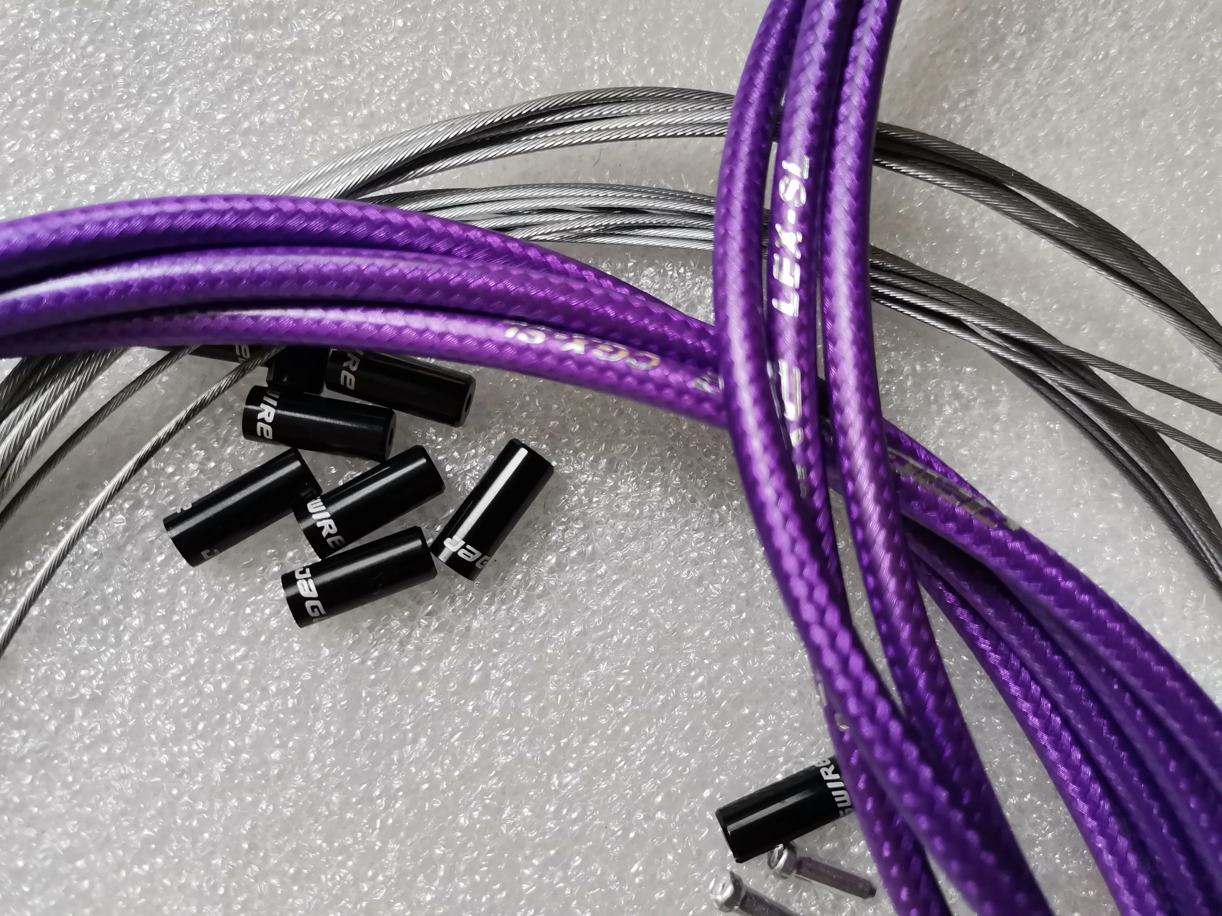 JAGWIRE BRAIDED SL SLICK LUBE HOSE CABLE COMPLETE KIT BRAKE SHIFTER SUIT FOR SHIMANO SRAM PURPLE COLOR