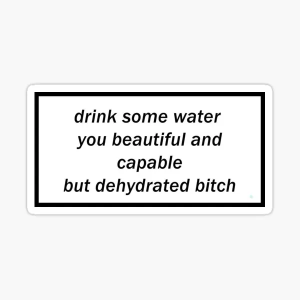 Drink Some Water You Beautiful And Capab  5PCS Stickers for Funny Decor  Wall Water Bottles Car Room Print Art Cute Home