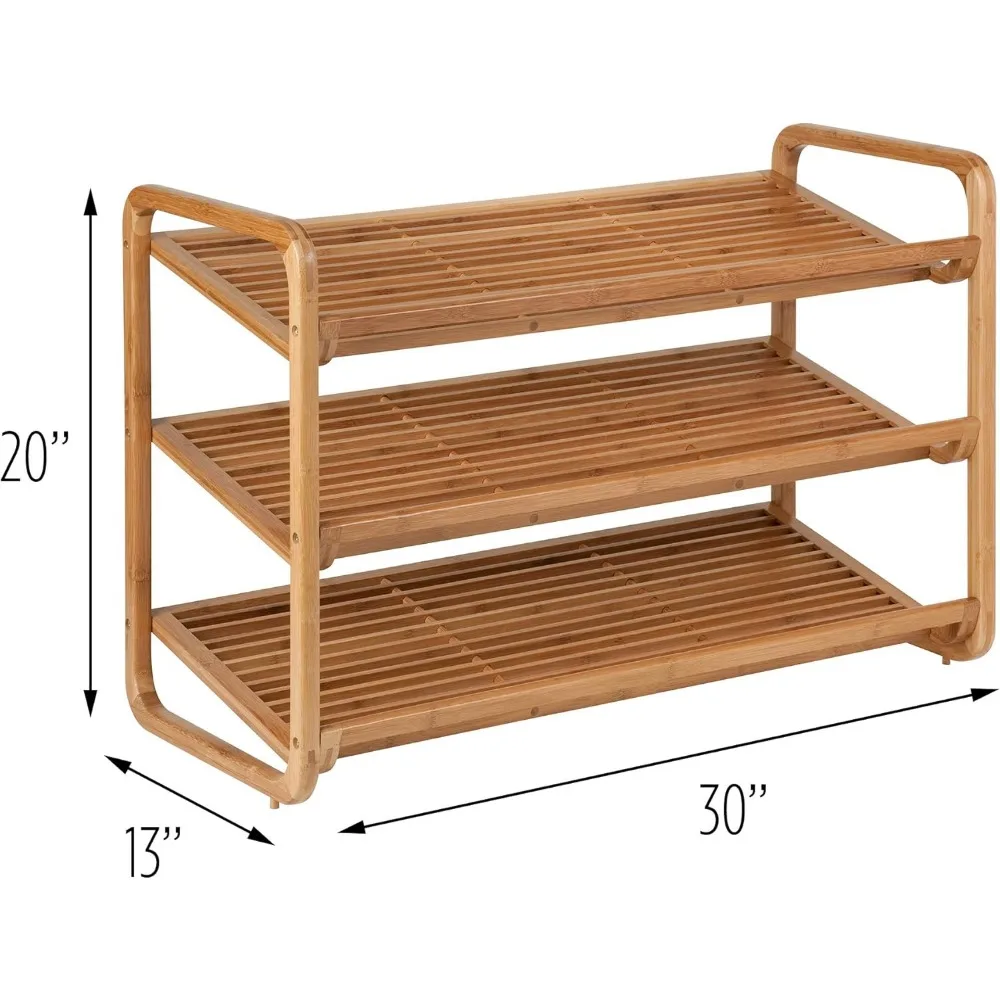 

Honey-Can-Do -01599 Bamboo 3-Tier, Shoe Hanger