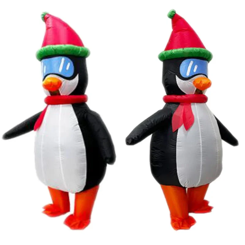 Adult Penguin Inflatable Costume Suits Dress Mascot Halloween Party Cosplay Costumes for Man Woman Boys Girls