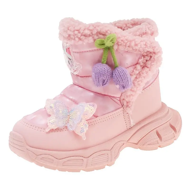 Inverno kawaii kulomi sanrio estudante bonito dos desenhos animados confortáveis botas quentes crianças à prova dwaterproof água e anti deslizamento sapatos presente para crianças
