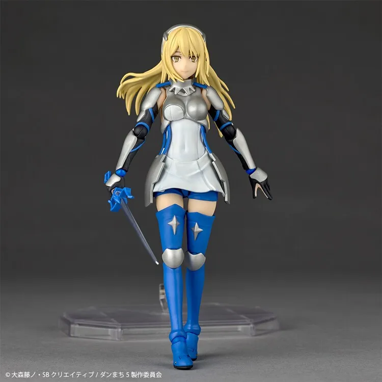 Figura de Acción Original Kaiyodo Revoltech Amazing Yamaguchi Ais Wallenstein DanMachi Sword Oratoria, 5.5 Pulgadas (140 mm), Modelo de Anime