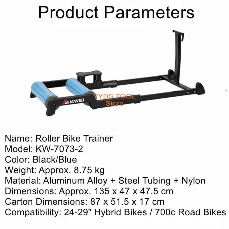 

Indoor Trainer Bicycle Roller Trainer Warm-Up Exercise Station Sports Equipment