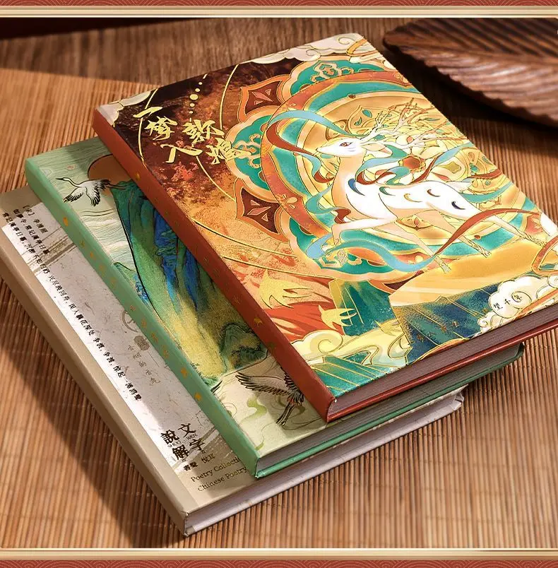 Ästhetische chinesische Notizbücher im Stil Dunhuang-Notizbuch, Reisetagebuch, bunte Innenseiten, Geschenk für Studenten und Mädchen, Notizbücher A5 – Detail 11