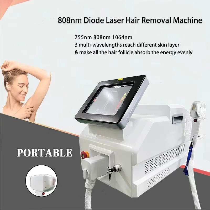 

4 waveleng Professional 4000W diode laser hair removal machine Drie Golflengten Ijs titanium instrument hair removal device