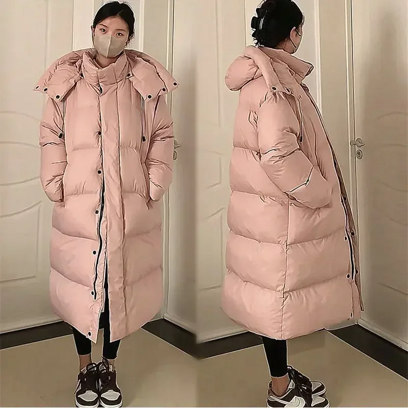 Winter Women's Cold Coat Parkas Super Hot Coats Hooded Long Cotton Padded Jacket Jackets Womens Winter Clothing Chic Design New