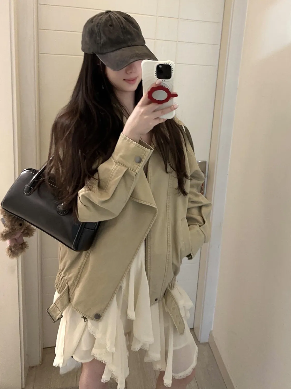 

Korean Style Short Coat Jacket Women's Spring 2026 New Design Anti-Aging Small Size Fashionable Top Breathable Medium Thickness