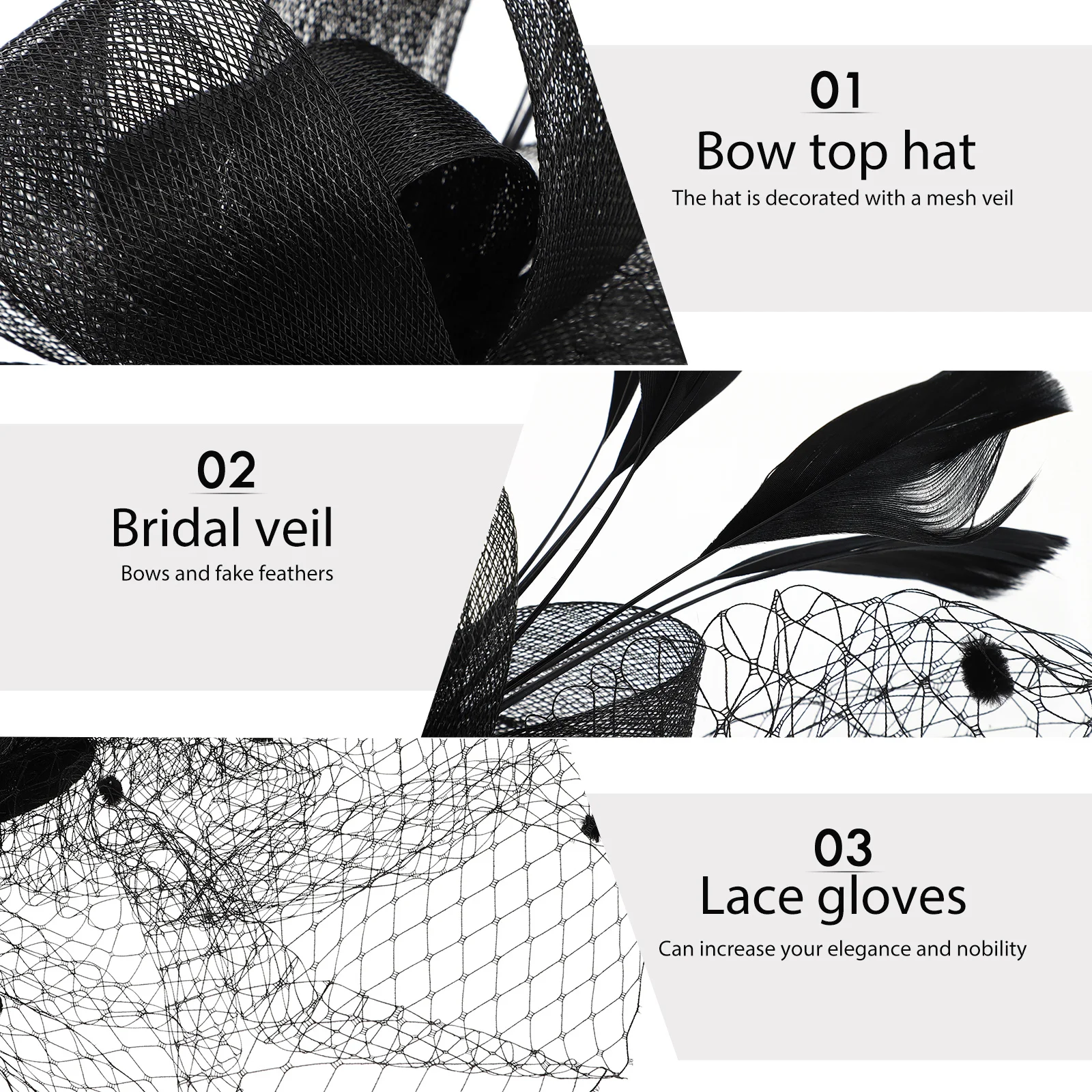 

Wedding Veil Fascinator Birdcage Mesh Hair Clip Bridal Hair Accessories Durable Fascinator Hat for Weddings Parties