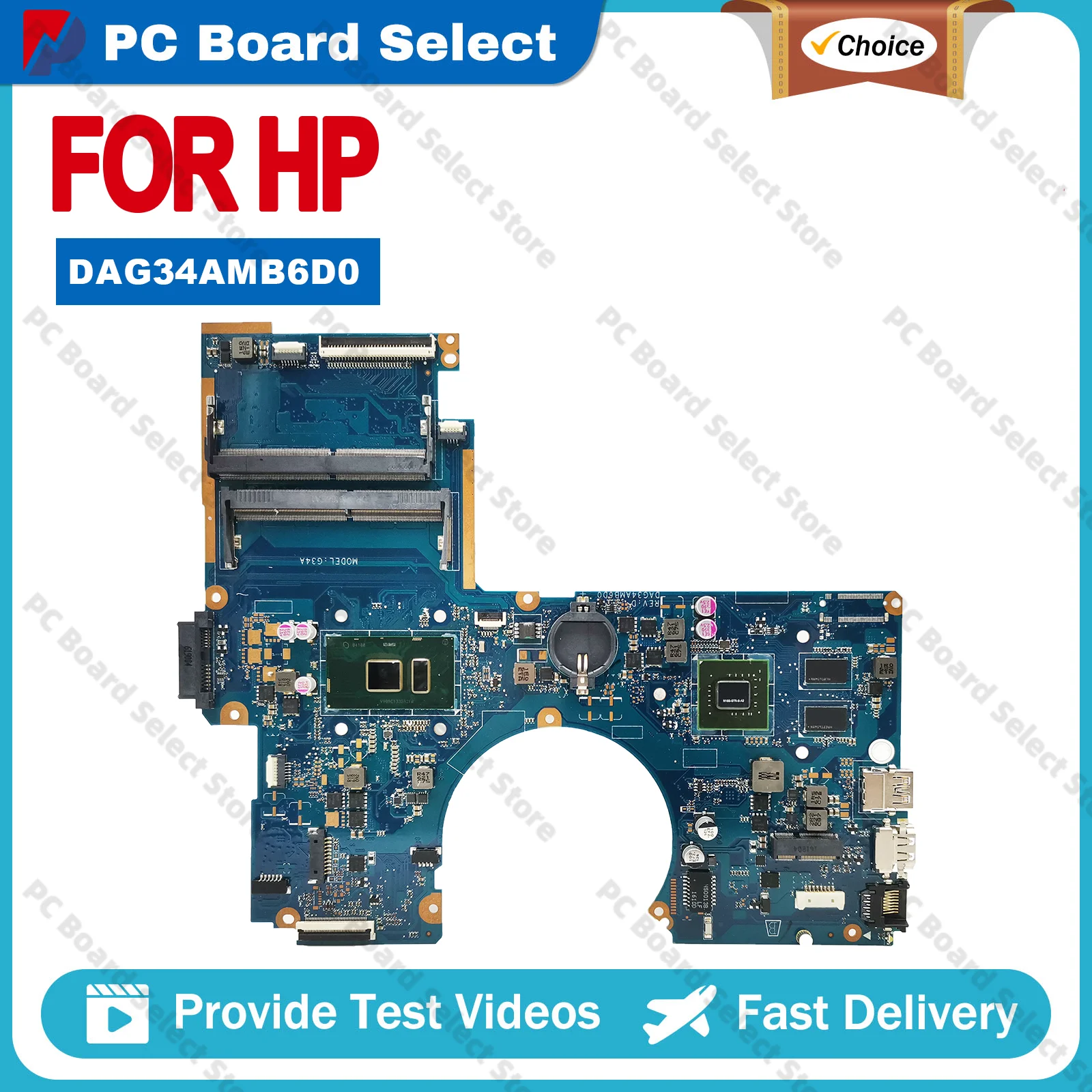 

DAG34AMB6D0 For HP Pavilion 15-AU Laptop Motherboard i5-6200U i5-7200U i7-6500U i7-7500U 940m V2G 100% Tested OK