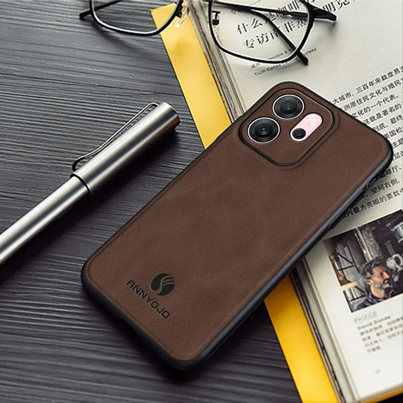 Oppo Reno14 F CPH2743 Case Shockproof PU leather Skin Shockproof Back Cover Hard Matte Phone Case for Oppo Reno14F 5G CPH2743