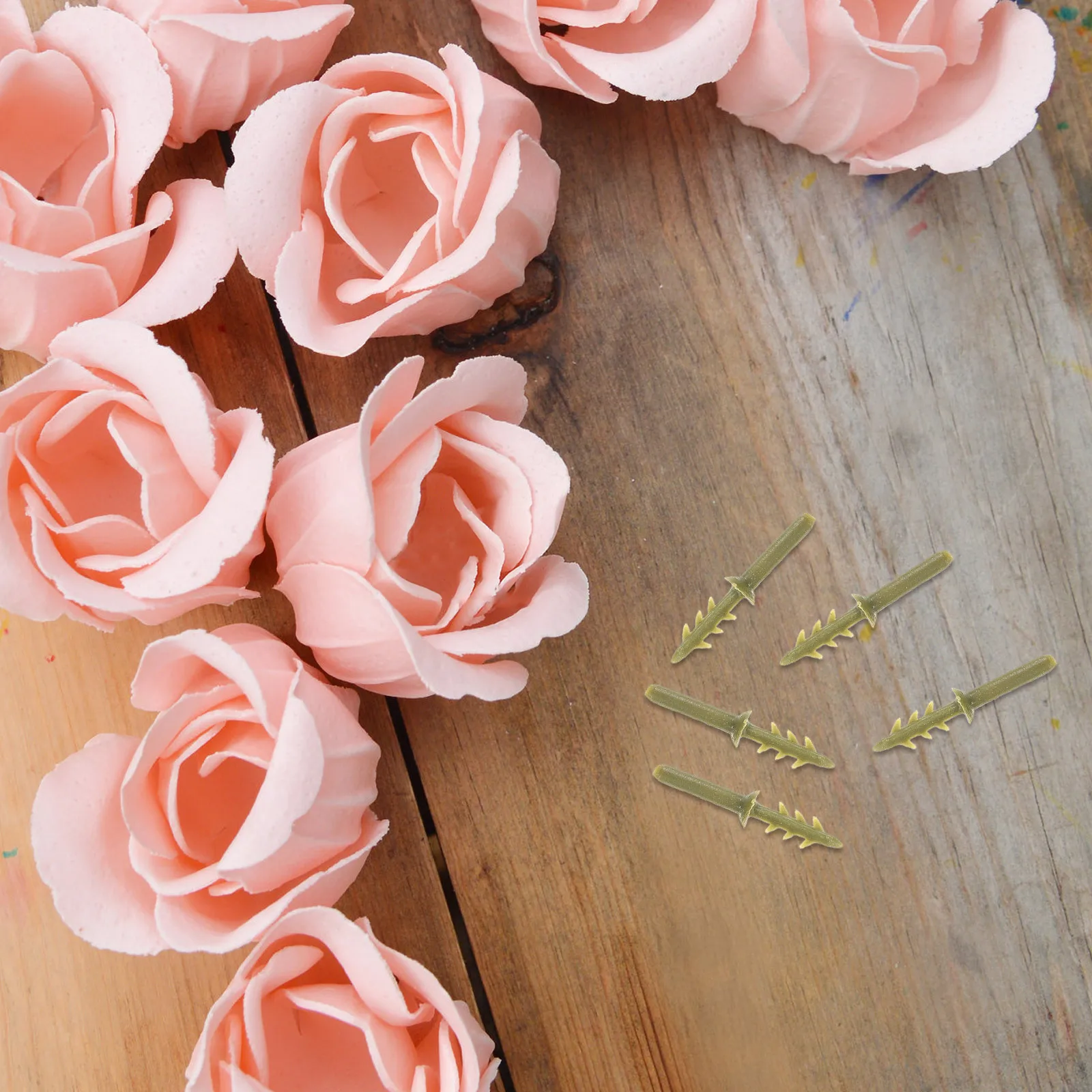 50 قطعة قاعدة زهرة بلاستيكية DIY بها بنفسك الحرف الزفاف فو باقة قواعد الزهور الاصطناعية قيعان لوازم الديكور الطرف #6