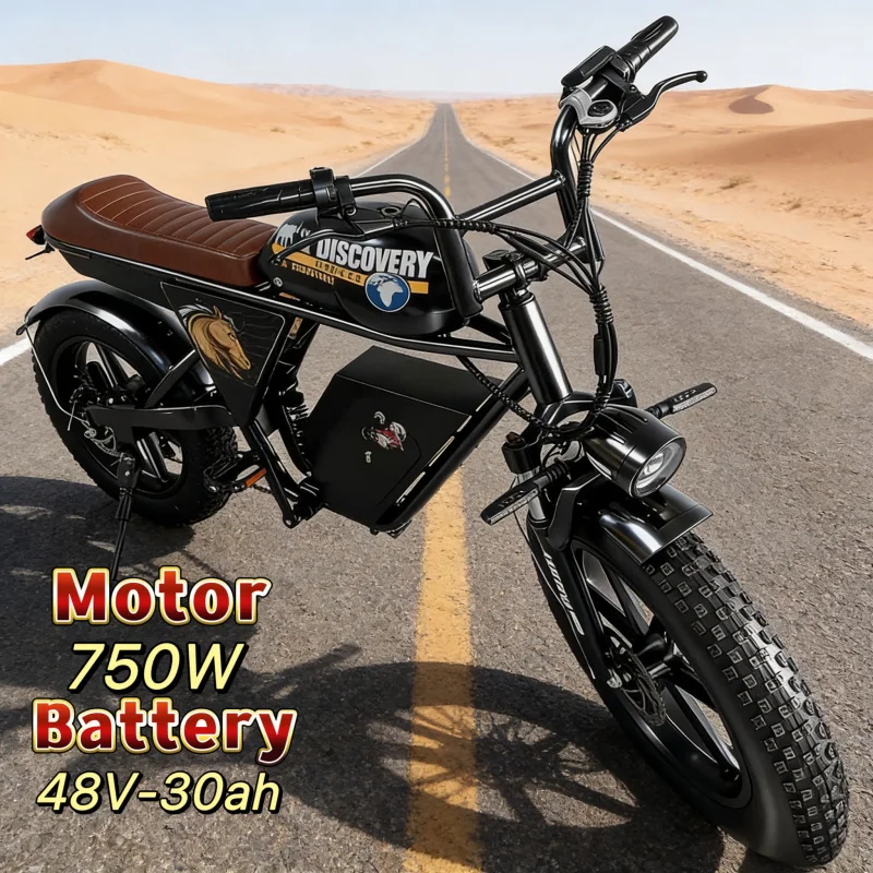 

Новый 20-дюймовый электровелосипед с толстыми шинами 4.0, мощный мотор 750 Вт, электрический велосипед с аккумулятором 48В30Ач, электроскутер с длительным сроком службы батареи.