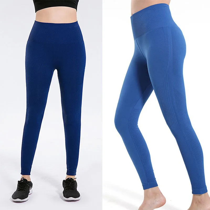 PofyBofy Widen Waistband High Waist Tummy Control Seamless Stretchy Women Sport Legging Workout Running Yoga Fitness Gym Pants