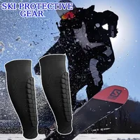 Ski Shin Guard Sleeves Pair, EVA Padded Anti‑Shin Bang Boot Bite Relief, Impact‑Absorbing Calf Protector for Skiing Snowboarding 2