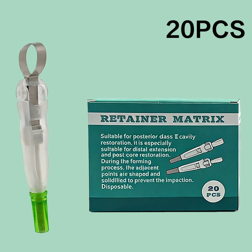 

20Pcs Dentist Formed Sectional Matrix System Roll Type Dental Matrix Bands Retainer Premium Dental Crown Materials Dental Clinic
