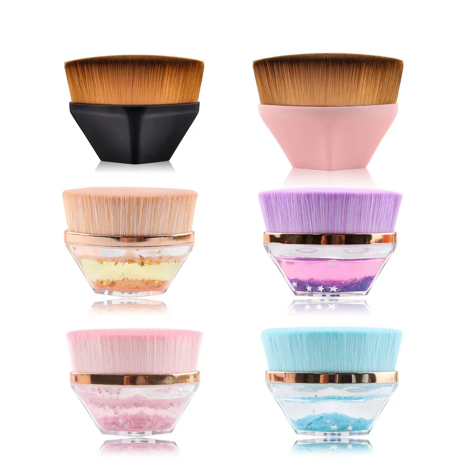 

No. 55 Makeup Brushes Foundation Brush Portable Soft Liquid Concealer Makeup Tools Base Professional Beauty Cosmeticst