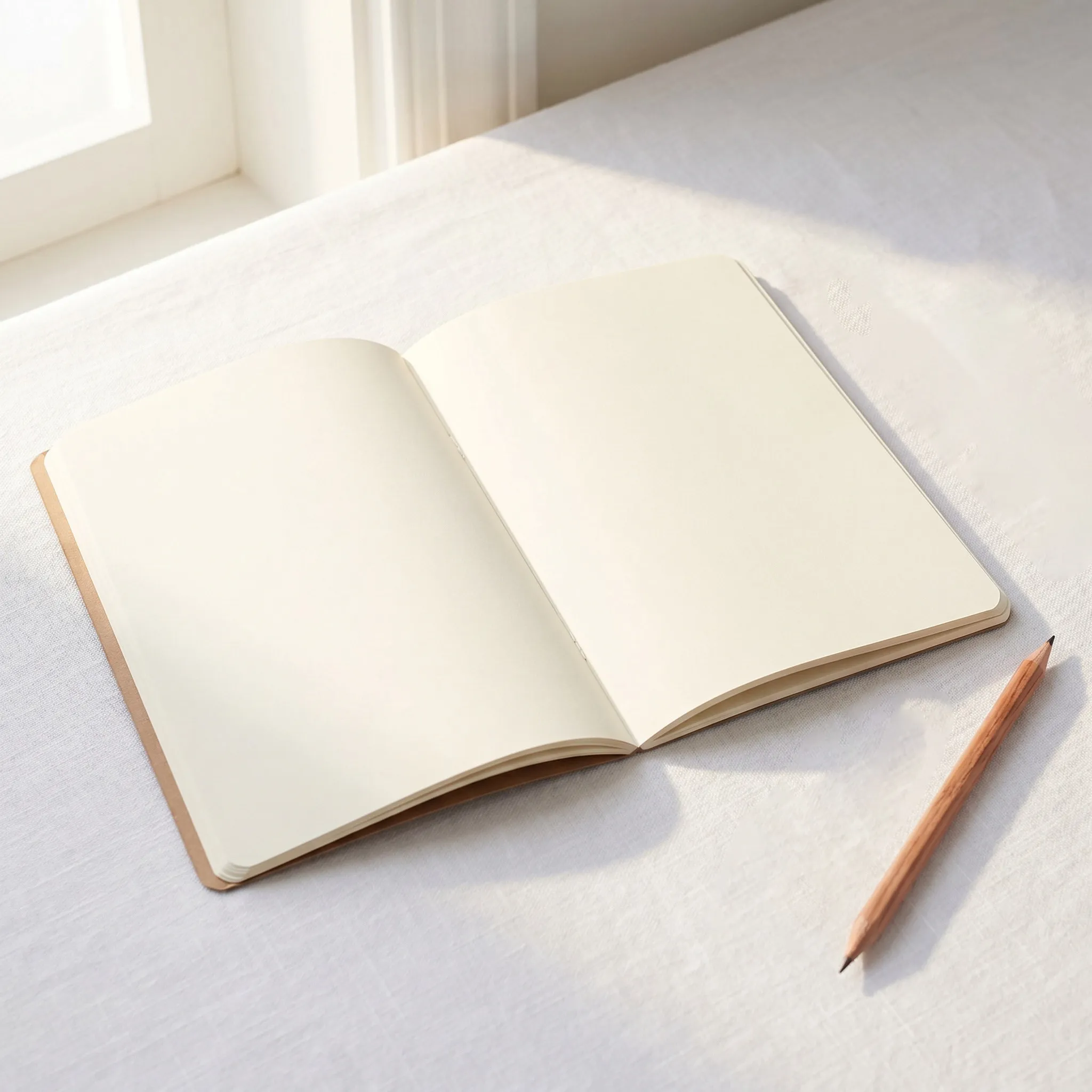 20Pcs Kraft Paper Notebooks Blank Sketchbook Journal Notebook Kraft Cover Notepads Office School Travel Drawing