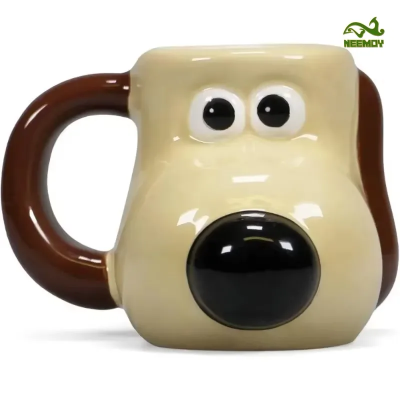 Keramik Kreative Cartoon Hund Kaffee Hohe kapazität Becher 3D Tee Tasse Lustige Becher Frauen Kinder Weihnachten Geburtstag Geschenk Hause dekorationen