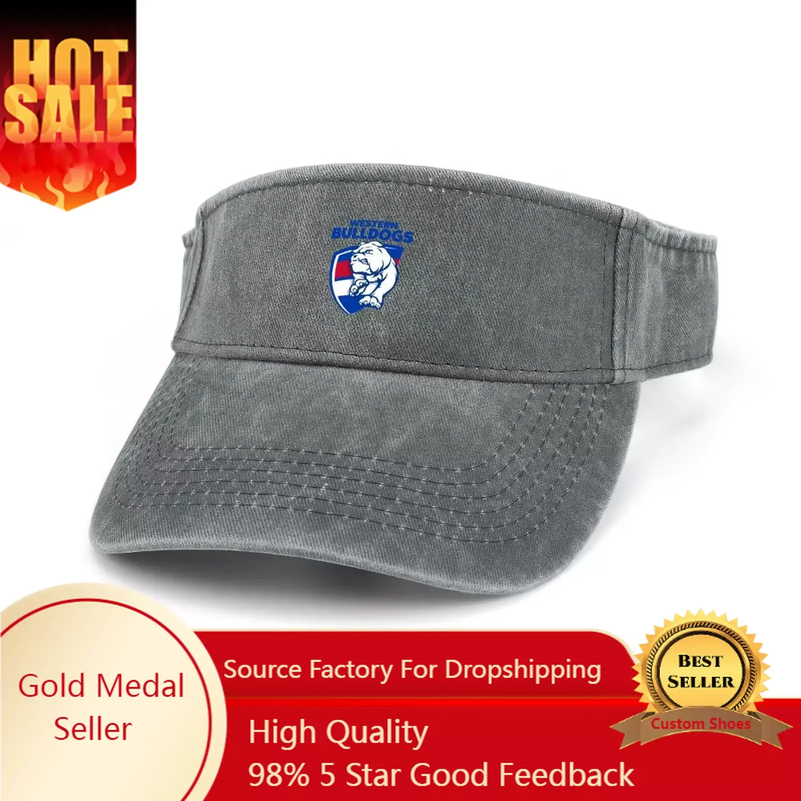 

Western Australian Football custom made Sun Visor Leaky Top Cowboy Hats Mens Womens Customized DIY Cap Empty Open Top Hat