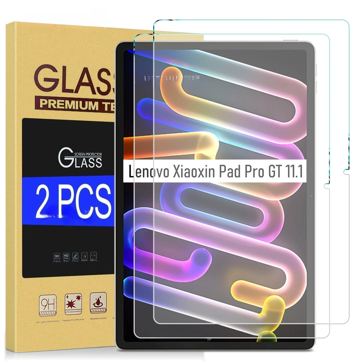

For 2025 New Lenovo Xiaoxin Pad Pro GT Screen 9H Tempered Glass Film Protector on Pad Pro GT 11.1 Anti Scratch HD FullCover 2PCS