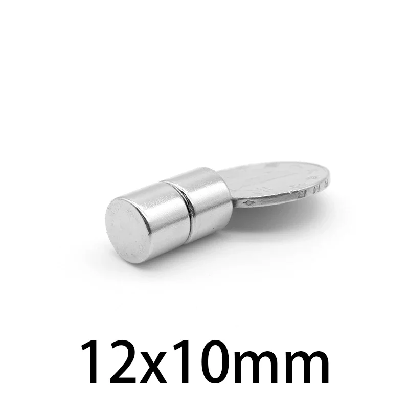 12x10mm Thick Powerful Magnets Strong Round Magnets For Fridge, DIY, Building, Scientific, Craft, Education 12x10  12*10