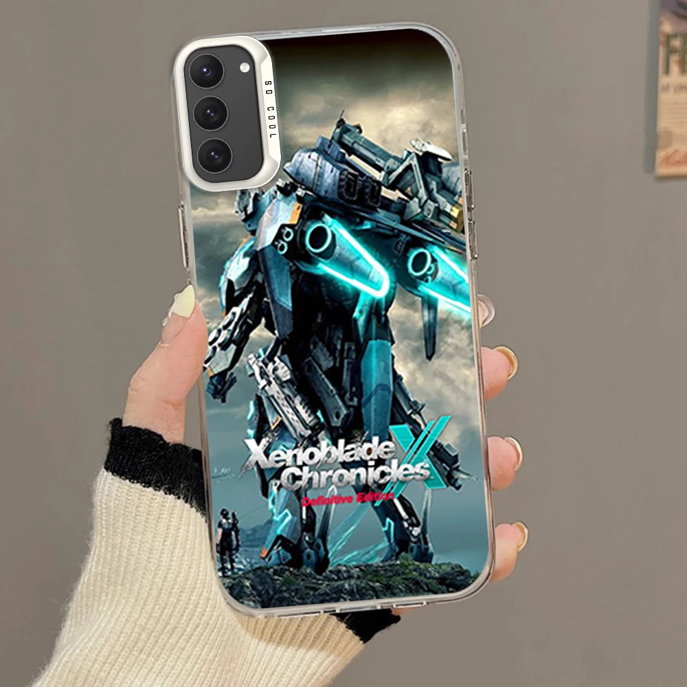 Game X-Xenoblade Edition Phone Case For Samsung S23 S24 S22 A71 A55 ULTRA PLUS FE Electroplated Silver IMD Laser Color Shell