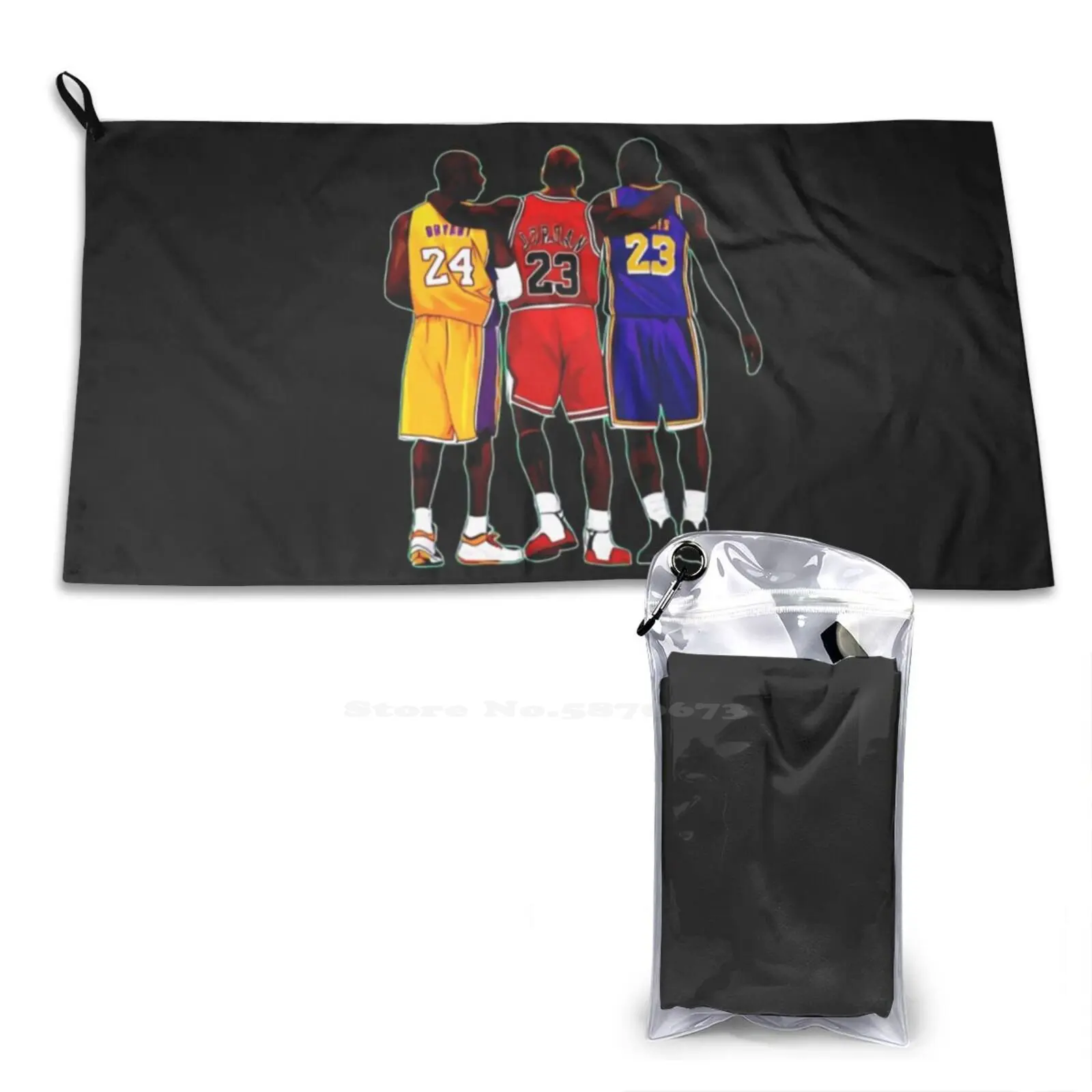 

Best Seller 3D Print Bath Towel Strong Water Absorption Legends 23 23 Basketball Jump Cool Forever 45 Michael Number