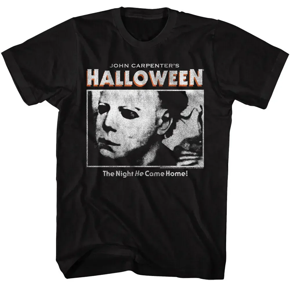 Halloween Michael Myers Mask Men's T-Shirt John Carpenter Night He Came HomeLuxury brand retro