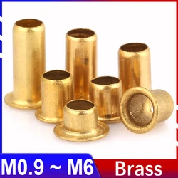 Brass Corn Rivet Hollow Press Rivet Air Hole Buckle Ring Through Hole Copper Through Core Nail Leather Rivet M0.9~M1.5M2M3M4M5M6